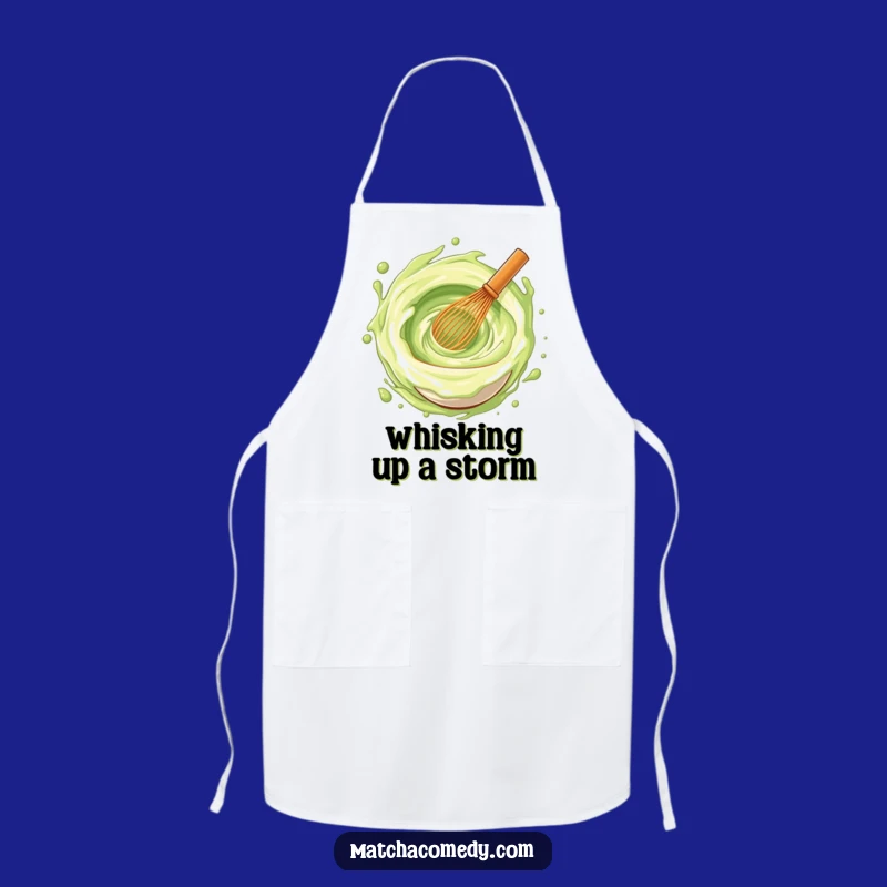 Funny Matcha Whisk Joy Vortex Apron, Kitchen Fun for Tea Enthusiasts