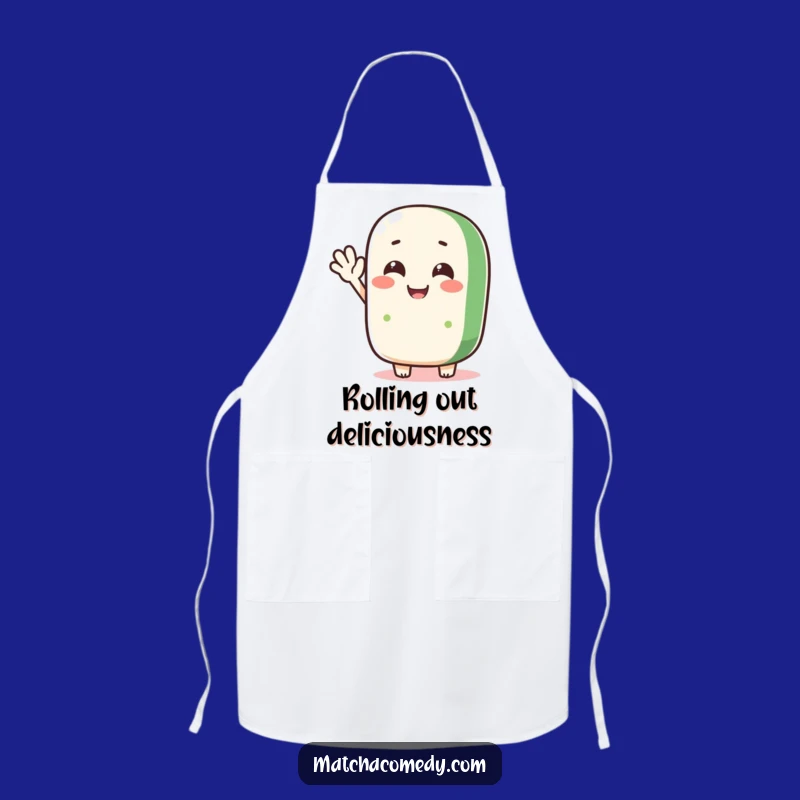Funny Matcha Roll Wave Apron, Kitchen Fun for Sweet Bakers