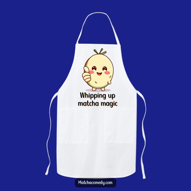 Funny Matcha Cookie Thumbs Up Apron, Chef's Hilarious Kitchen Companion