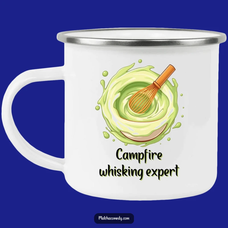 Durable Funny Matcha Whisk Vortex Camping Mug, Outdoor Joyful Companion