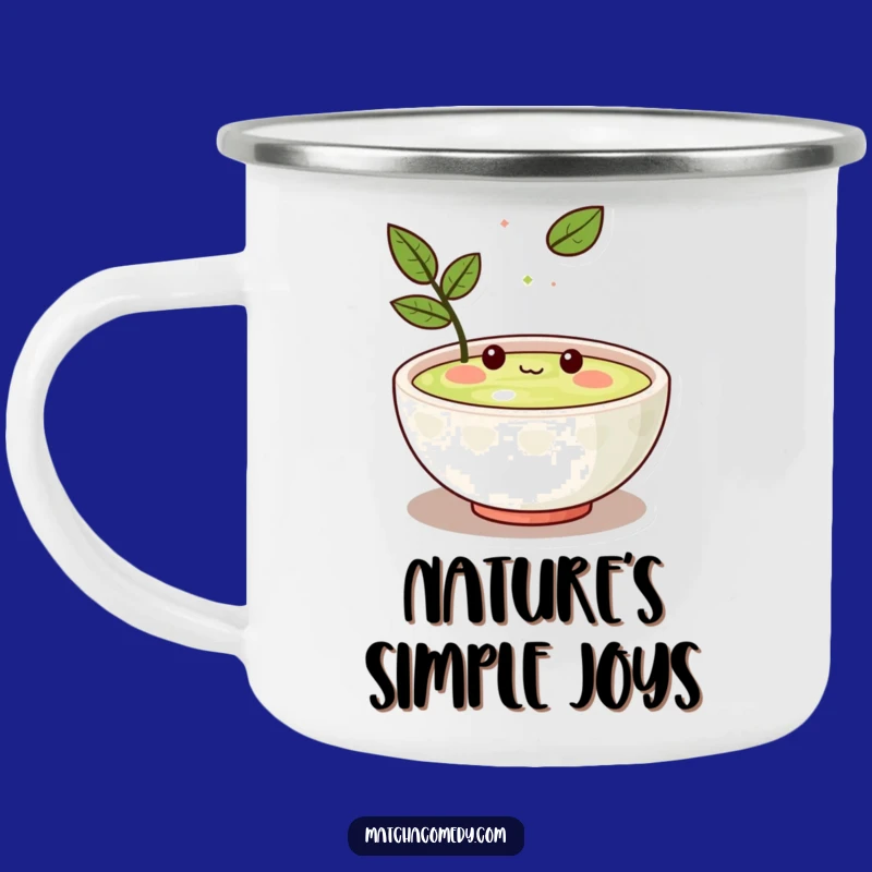 Funny Kawaii Matcha Bowl Camping Mug - Amused Character Cup, Perfect Gift