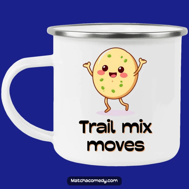Funny Matcha Cookie Dance Camping Mug: Sip & Groove Outdoors!
