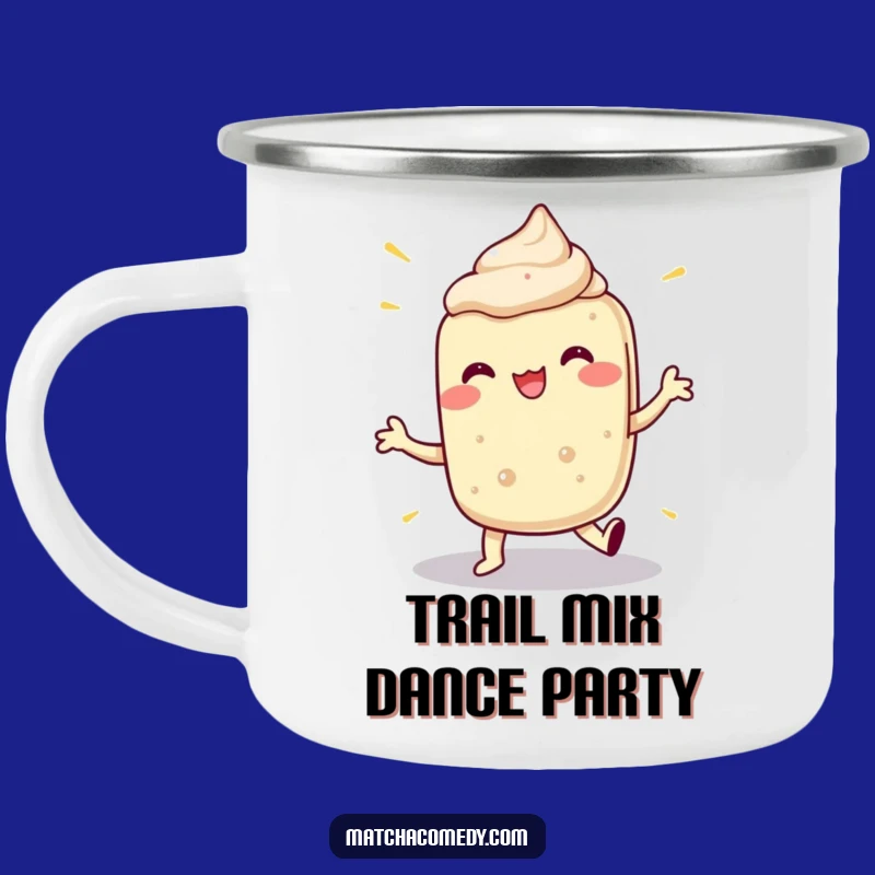 Funny Matcha Dessert Dance Camping Mug: Trail-Ready Humor & Warm Drinks