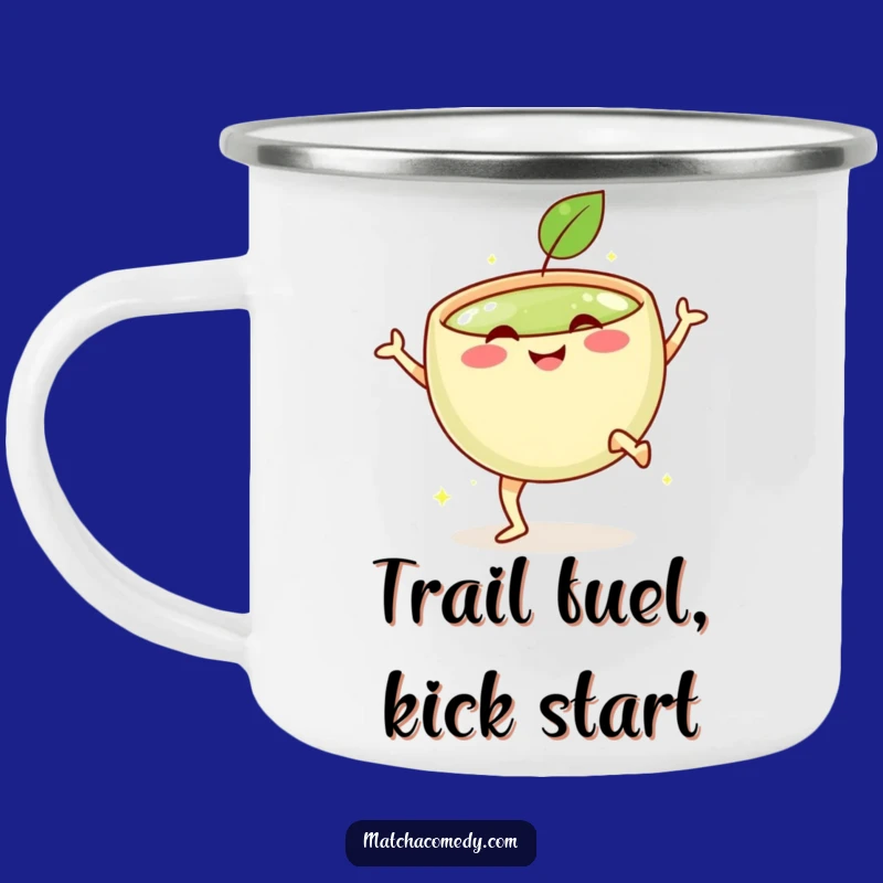 Funny Matcha Kick Camping Mug for Energetic Adventures and Warm Sips