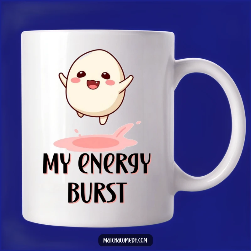 Funny Kawaii Matcha Mochi Leap Mug: Joyful Powder Trail Coffee Gift