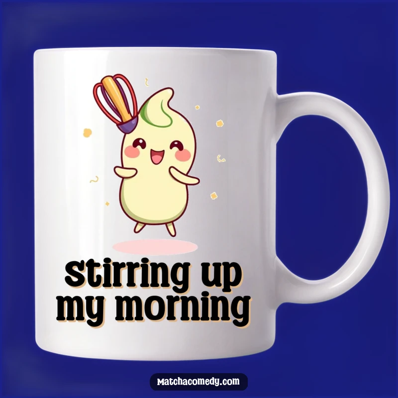 Funny Kawaii Matcha Whisk Mug - Happy Drinkware Gift for Tea Enthusiasts