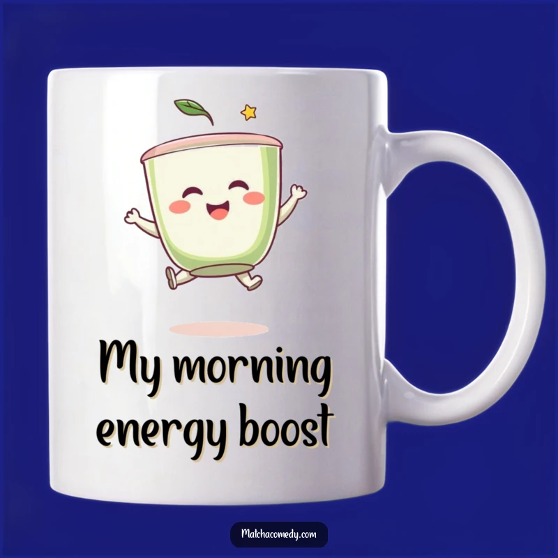 Funny Matcha Leap Mug: Joyful Tea Cup Character, Perfect Humorous Gift!