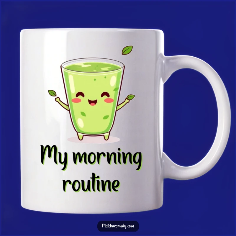 Funny Kawaii Matcha Juggling Mug: Happy Beverage Tea Leaf Trick Gift