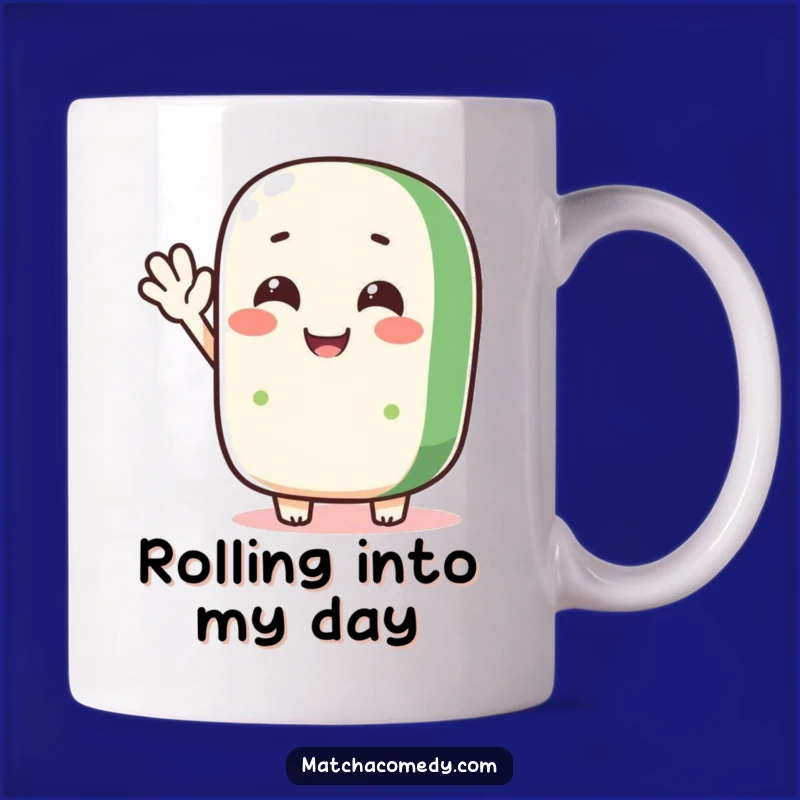 Funny Matcha Roll Wave Mug, Whimsical Gift for Tea Lovers' Mornings