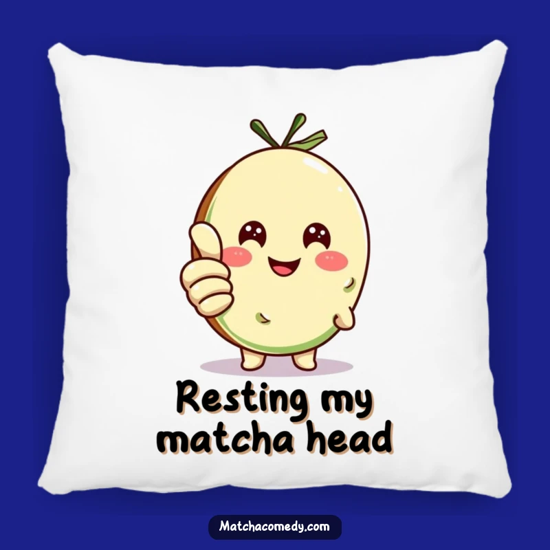 Cozy Funny Matcha Cookie Thumbs Up Pillow, Soft & Hilarious Decor Accent