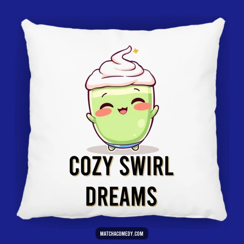 Funny Matcha Latte Whisking Pillow: Cozy Comfort & Whimsical Fun!