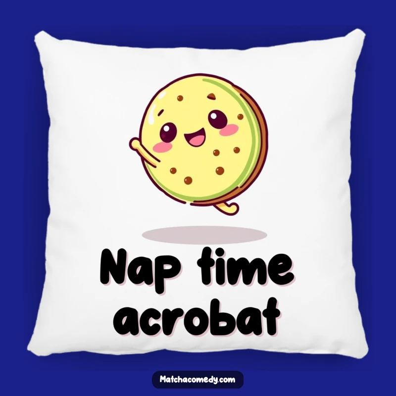 Funny Kawaii Matcha Pillow - Cartwheel Action, Comfy and Cute Funny Gift