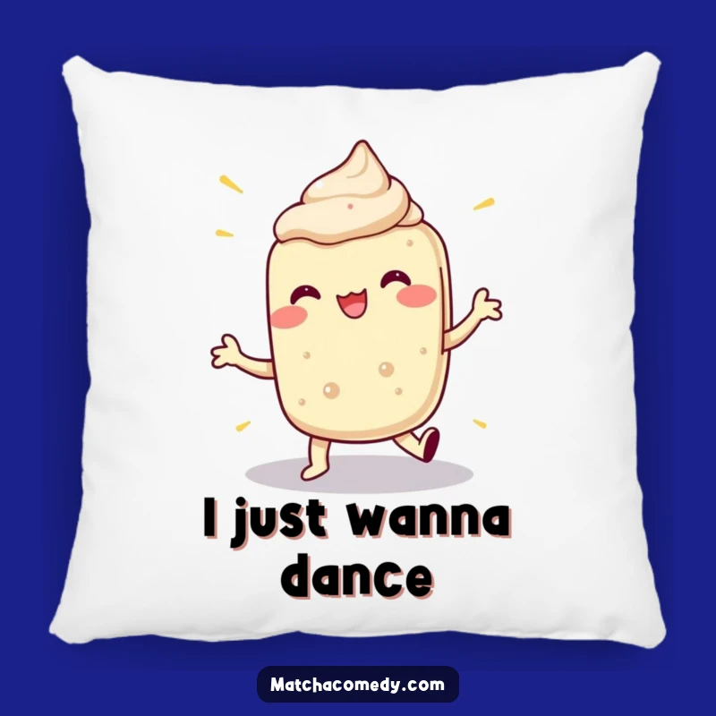 Funny Matcha Dessert Dance Pillow: Soft & Comical Treat Accent