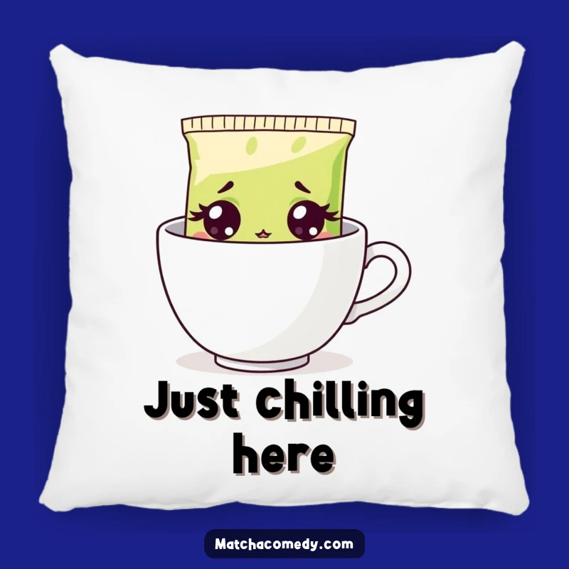 Funny Surprised Matcha Pillow: Cozy and Hilarious Home Decor Gift for Tea Lovers