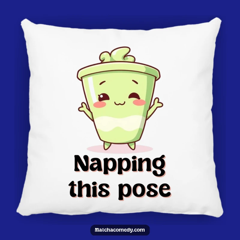 Funny Silly Matcha Pillow, Cozy Comfort and Whimsical Charm