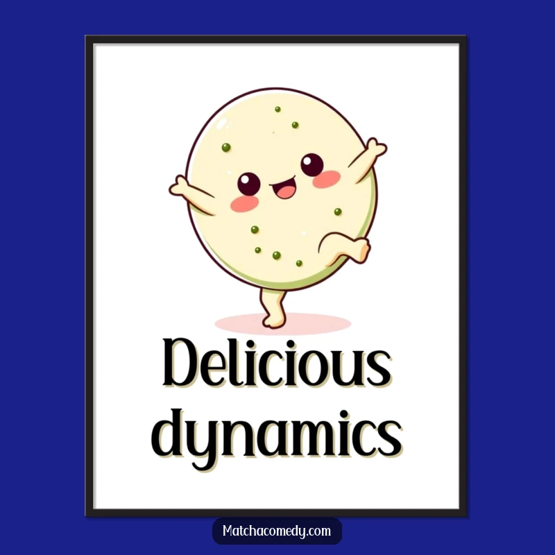 Funny Kawaii Matcha Cookie Digital Art - Cartwheel Fun, Instant Hilarious Decor Gift