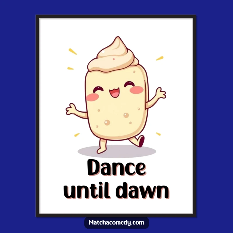 Funny Matcha Dessert Dance Digital Art: Instant Hilarious Treat Decor