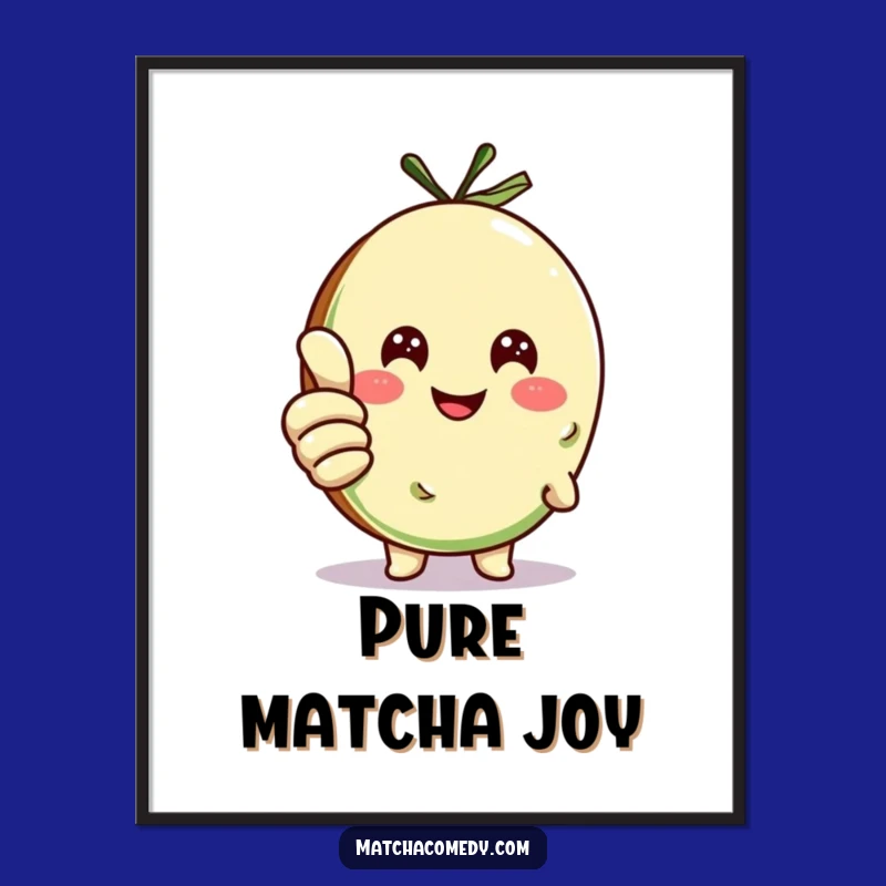 Funny Matcha Cookie Thumbs Up Digital Art, Instant Hilarious Decor Download