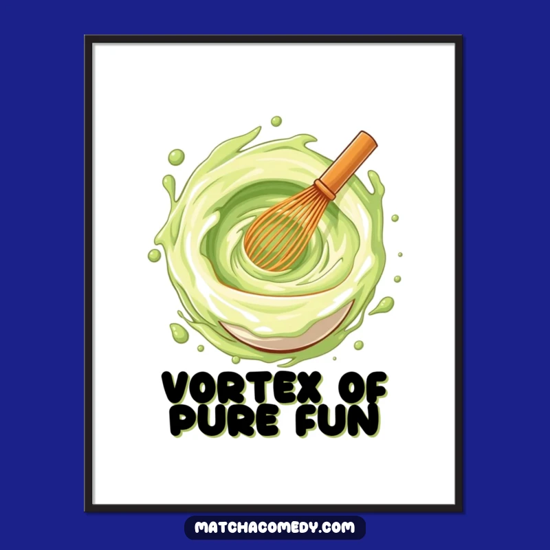 Funny Matcha Whisk Vortex Digital Art, Instant Download for Joyful Decor