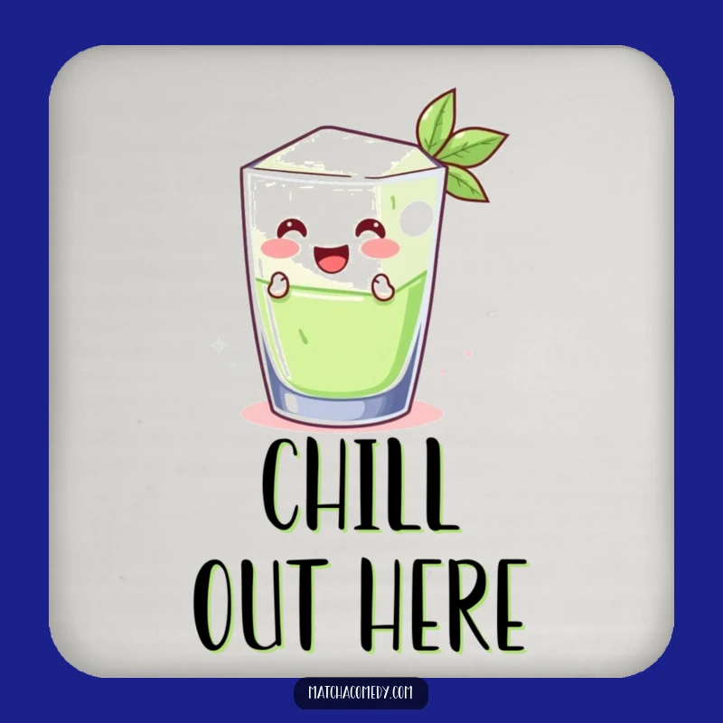 Funny Matcha Ice Cube Coaster Set: Protect Surfaces with Coolness!