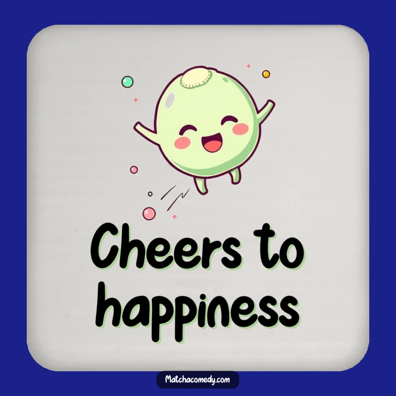 Funny Matcha Mochi Coaster - Bouncing Excitement Protection, Happy Decor Gift