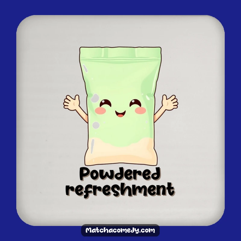 Funny Matcha Powder Bag Coaster Set: Greet Your Guests with Style!