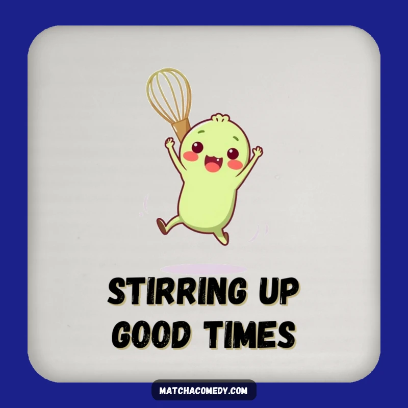 Funny Matcha Whisk Coasters for Playful Tables and Drink Protection