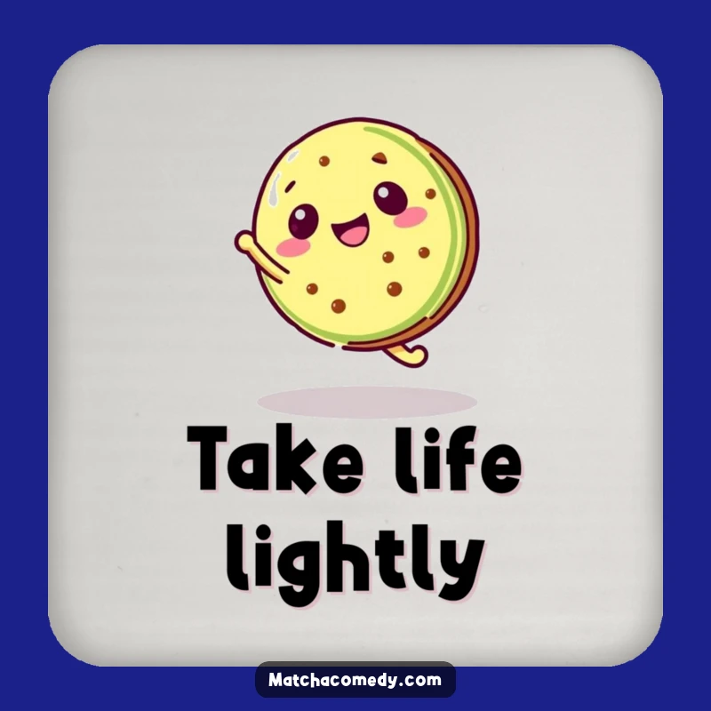 Funny Kawaii Matcha Coaster - Cartwheel Drink Protector, Cute and Funny Gift Set