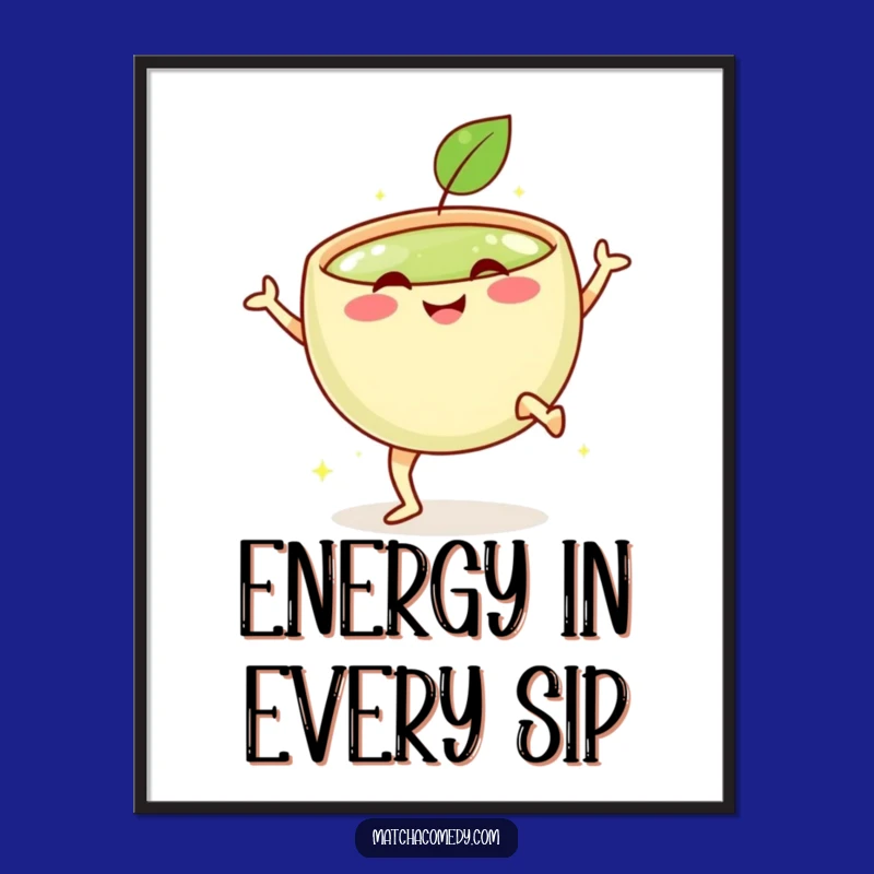 Funny Matcha Kick Poster for Energetic Decor and Whimsical Vibes