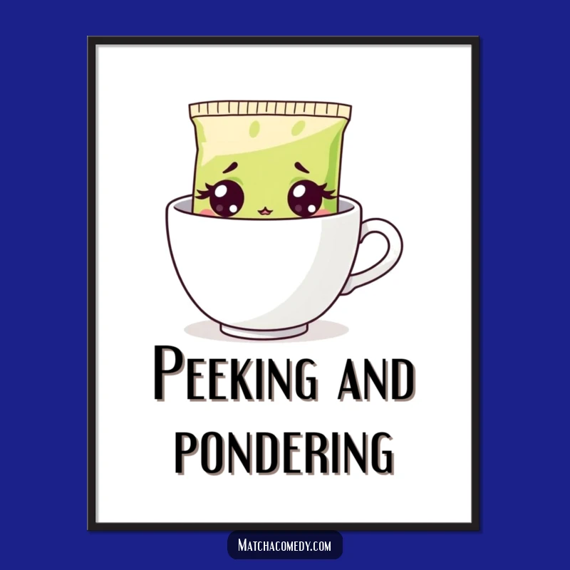 Funny Surprised Matcha Poster: Hilarious Wall Art and Tea Lover Gift for Your Home