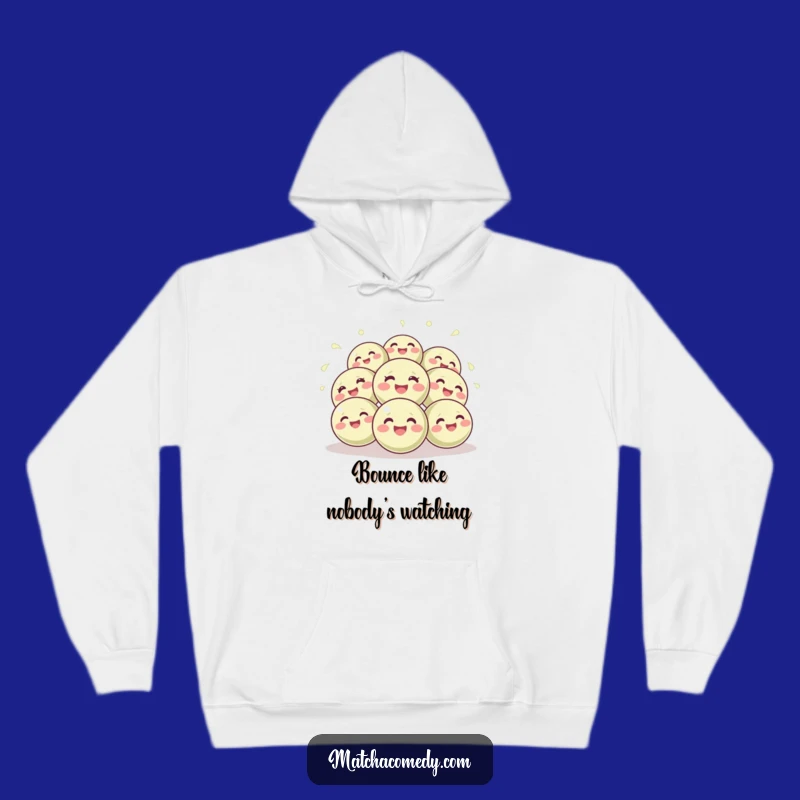 Cozy Funny Matcha Balls Hoodie: Stay Warm with Giggle-Inducing, Joyful Tea Art