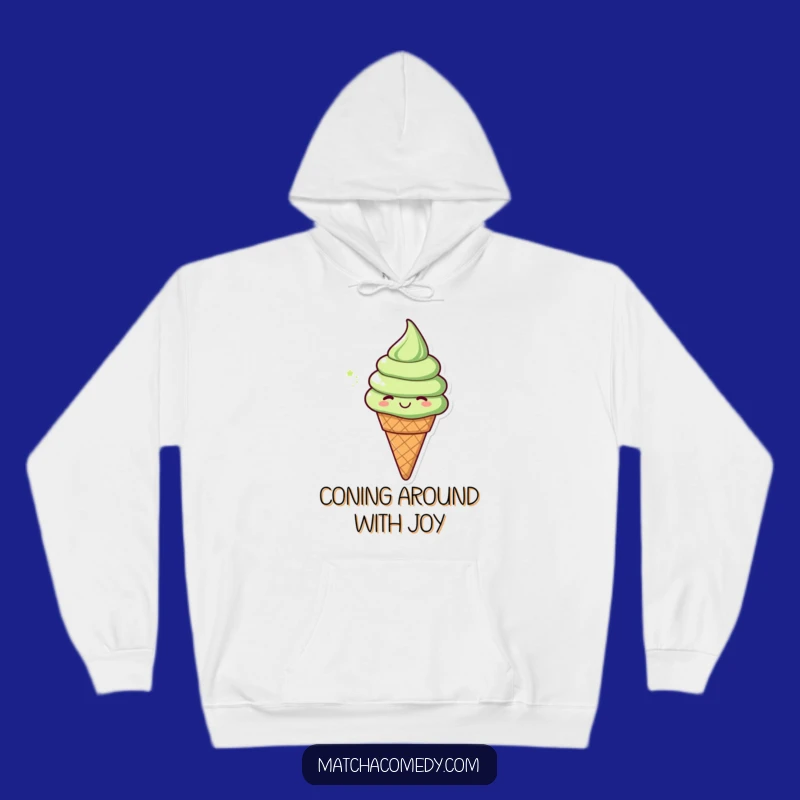 Cozy Funny Matcha Ice Cream Cone Hoodie: Embrace Sweet, Cheerful Style