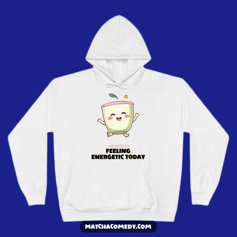Funny Matcha Leap Hoodie: Cozy Tea Cup Character, Comfy & Hilarious Gift!