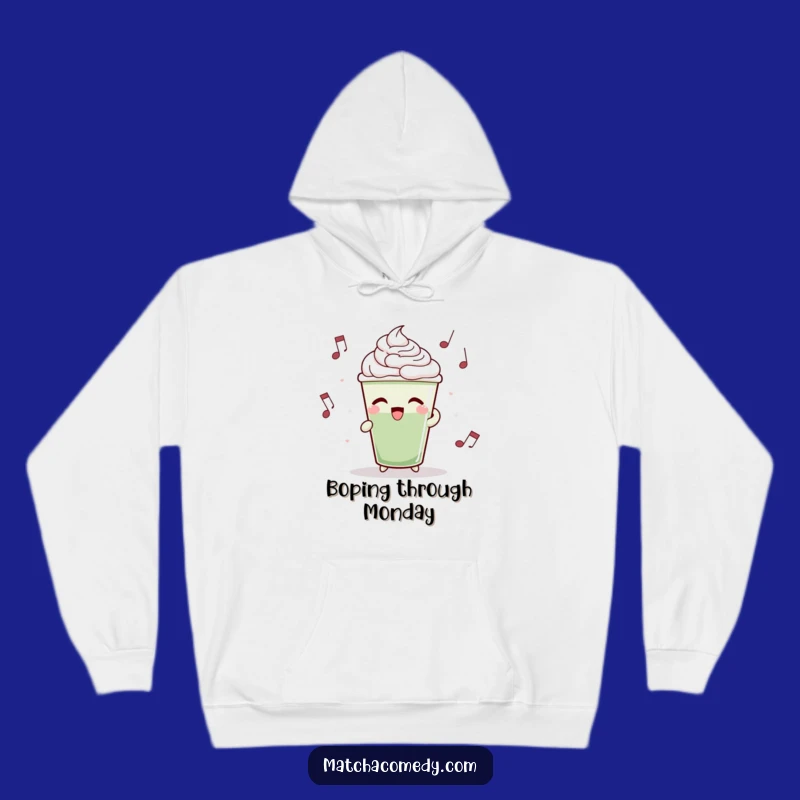 Funny Matcha Latte Hoodie: Cozy Dancing Design, Warm & Rhythmic, Wonderful Funny Gift!