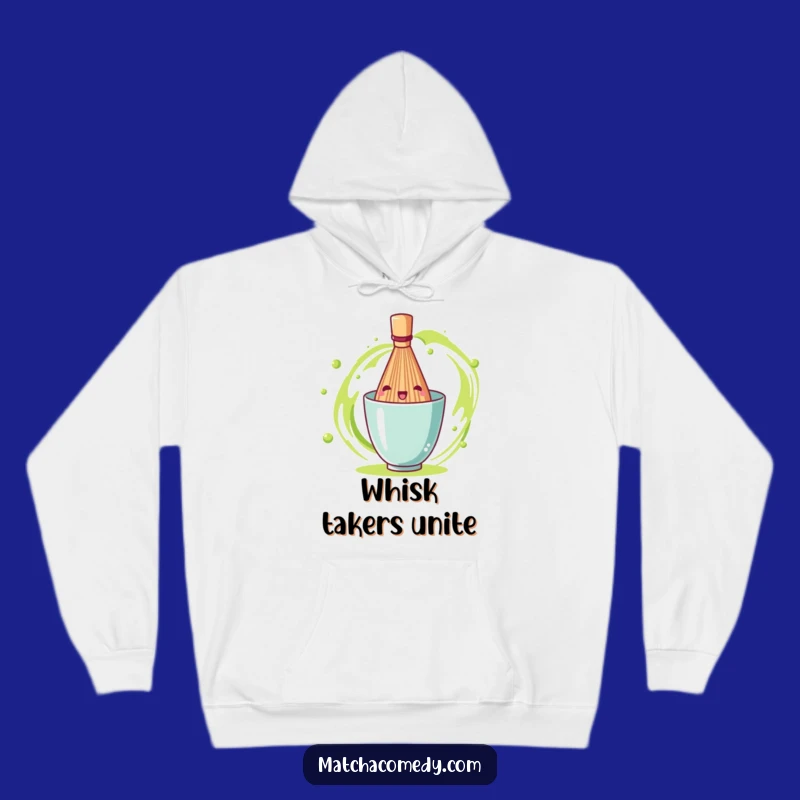 Funny Matcha Whisk Hoodie: Cozy & Energetic Spinning Design, Great Funny Gift Idea!