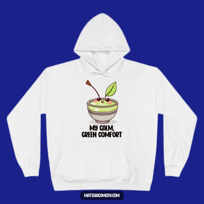 Cozy Funny Kawaii Matcha Bowl Hoodie: Amused Leaf Comfort, Your New Favorite Funny Gift