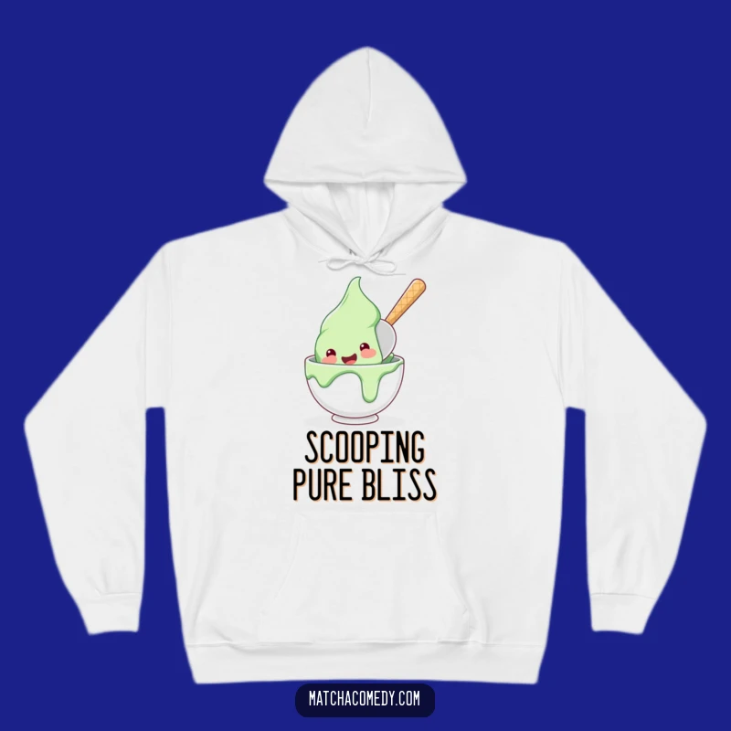 Cozy Funny Matcha Ice Cream Dive Hoodie: Snuggle Up With Sweetness!