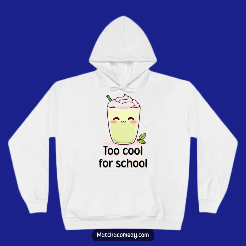 Funny Kawaii Matcha Latte Hoodie - Cheeky Smirk, Cozy & Hilarious Gift for Cold Days