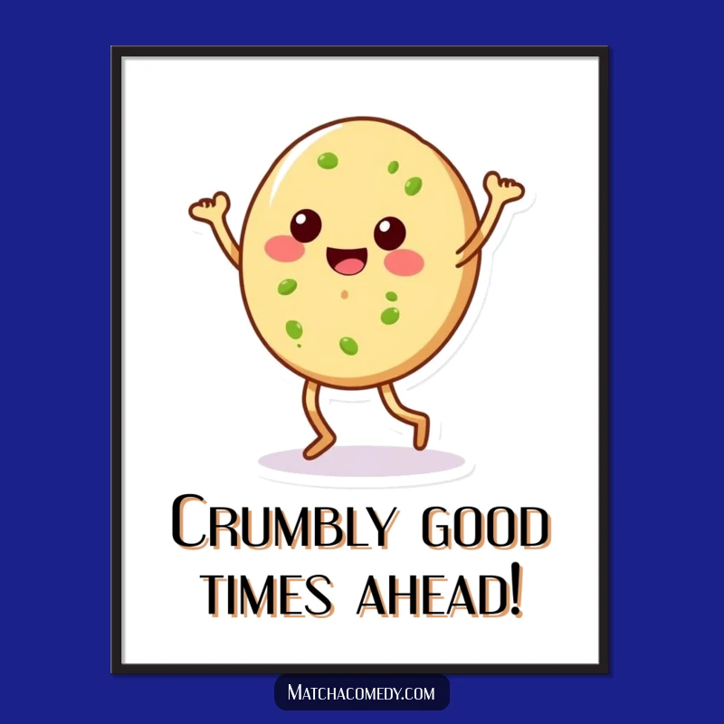 Funny Free Printable Wall Art: Dancing Matcha Cookie - Whimsical Downloadable Art!