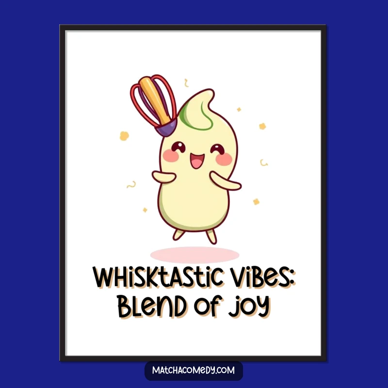 Free Printable Kawaii Matcha Whisk Wall Art - Funny Dance Downloadable Decor