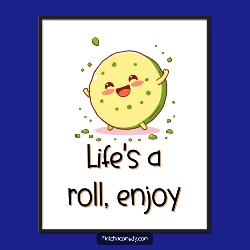 Free Printable Matcha Cookie Art: Cartwheeling Funny Treat Decor Gift