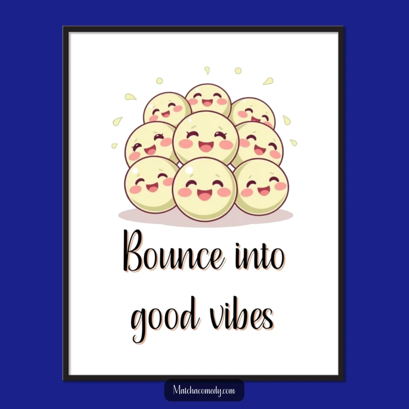 Free Printable Wall Art: Giggling Matcha Balls Bringing Joyful Vibes Home