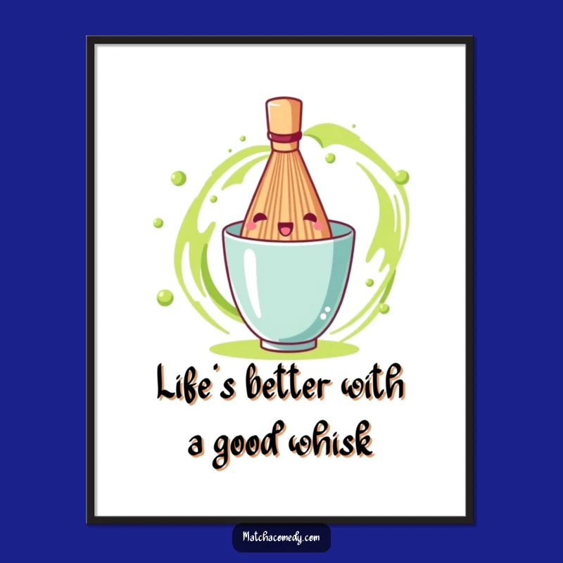 Funny Free Printable Matcha Whisk Wall Art: Energetic DIY Downloadable Decor