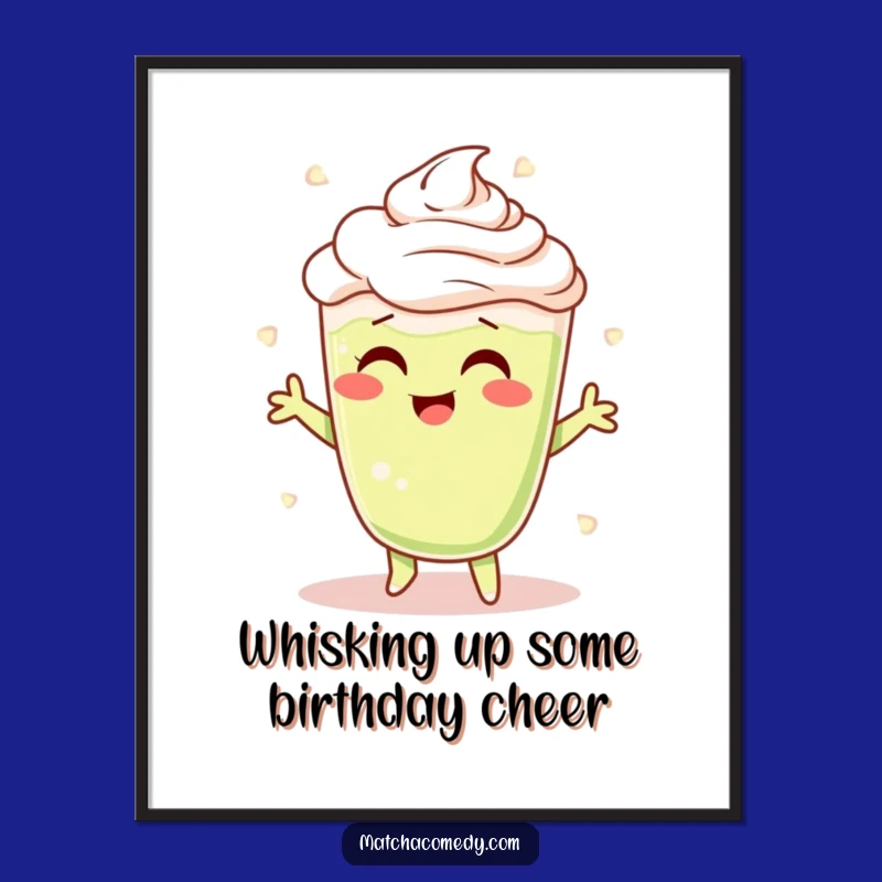 Funny Free Printable Wall Art: Matcha Latte Shimmy Dancing Downloadable Decor