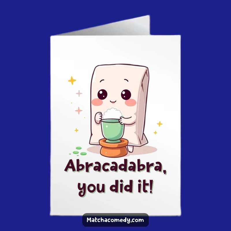 Free Printable Congrats Card: Amazing Kawaii Matcha Powder Trick