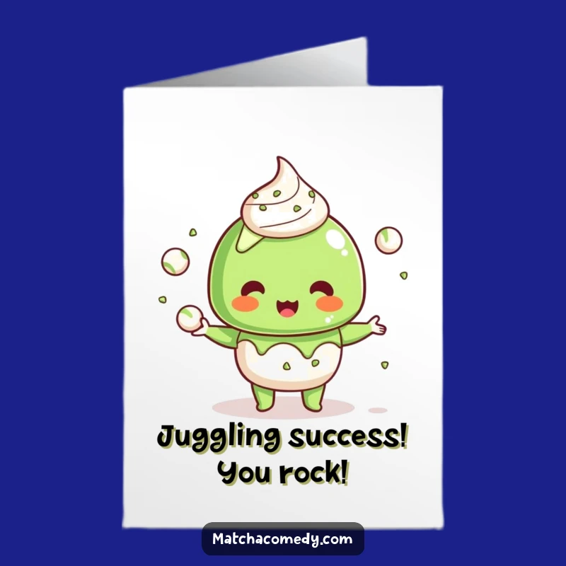 Free Printable Matcha Dessert Congrats Card - Skillful Downloadable Greeting