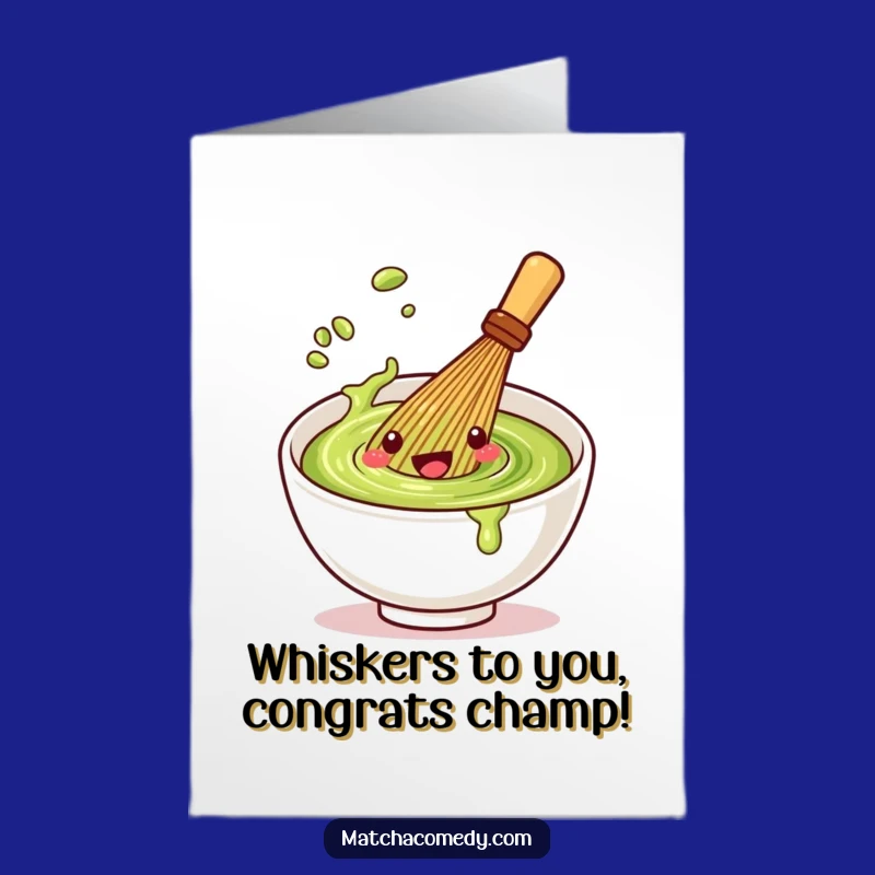Free Printable Congrats Card: Whisk Spin Funny Downloadable Gift for Success