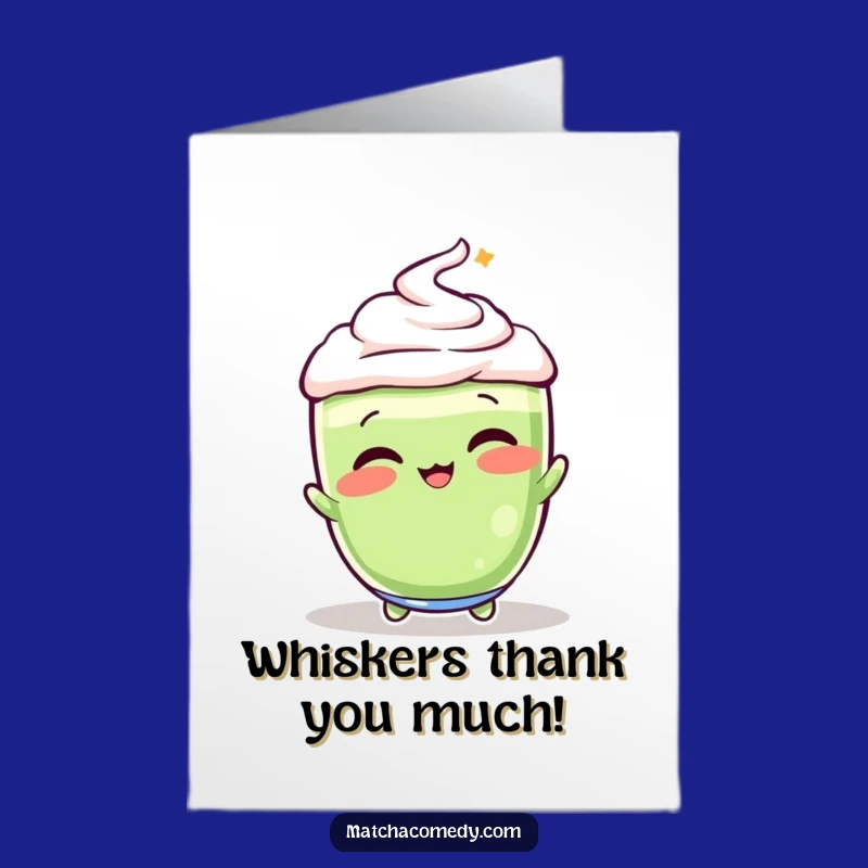 Free Printable Matcha Latte Thank You Card: Whisking Gratitude Gift