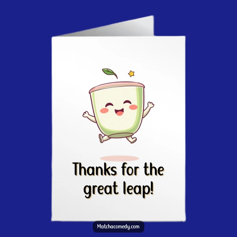 Free Printable Matcha Thank You Card: Funny Downloadable Gift for Appreciation