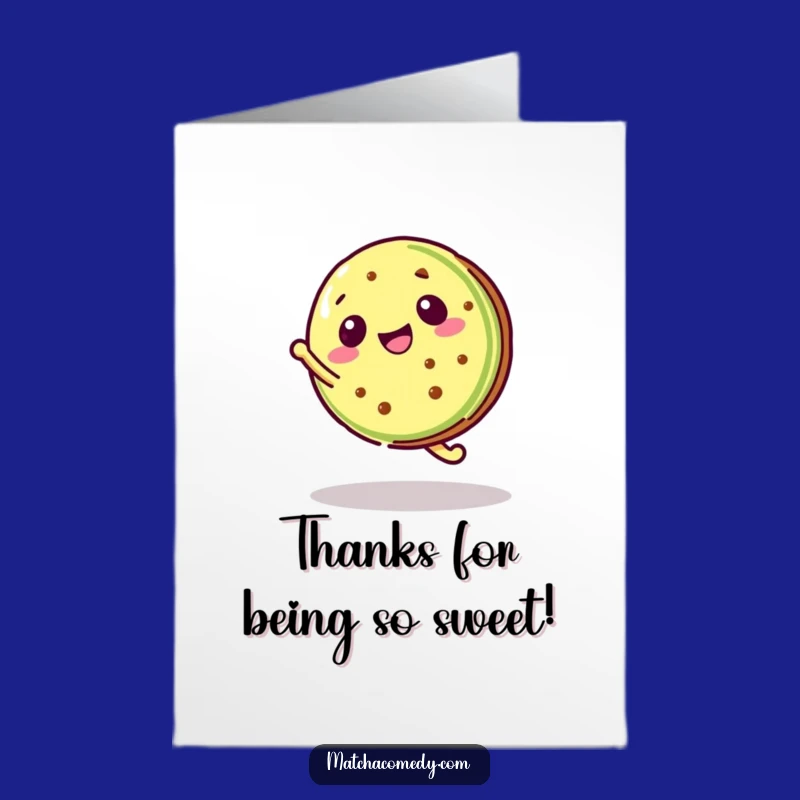 Free Printable Thank You Card: Cartwheeling Kawaii Matcha Cookie, Fun DIY!